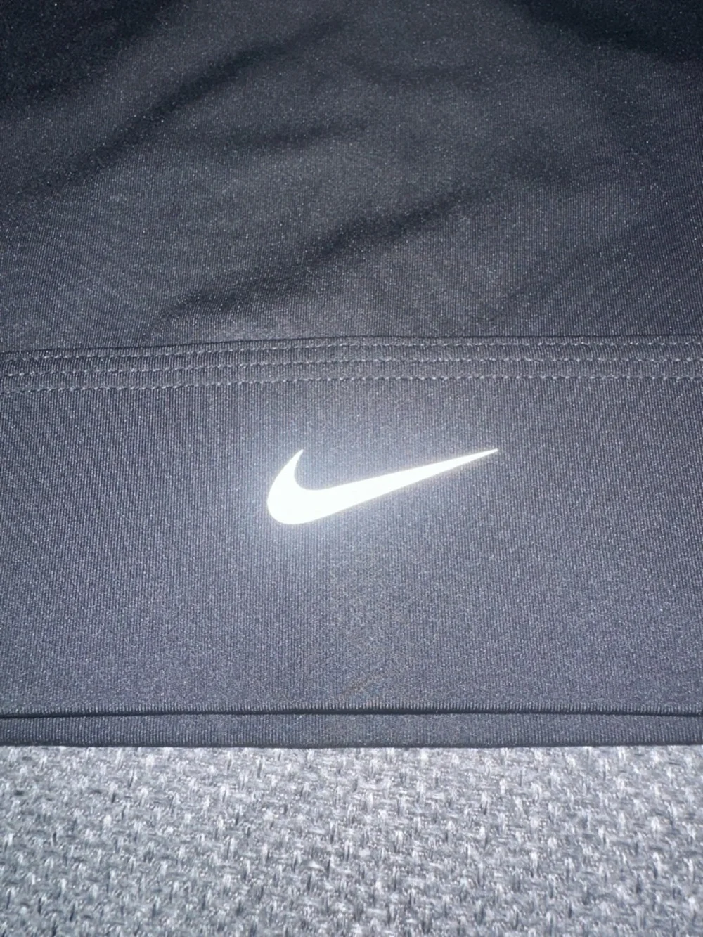 Nike Black Racerback Sports Bra with White Swoosh